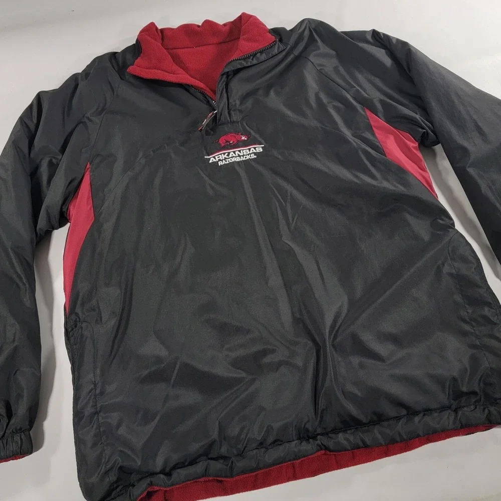 Pro Player Mens Full Zip Reversible Fleece Jacket Arkansas Razorbacks - Size S - Picture 2 of 11